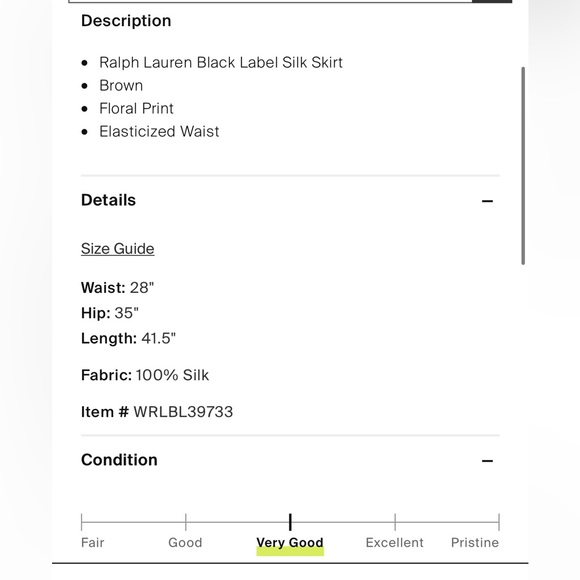 Ralph Lauren Black Label Silk Skirt Long - Picture 7 of 7